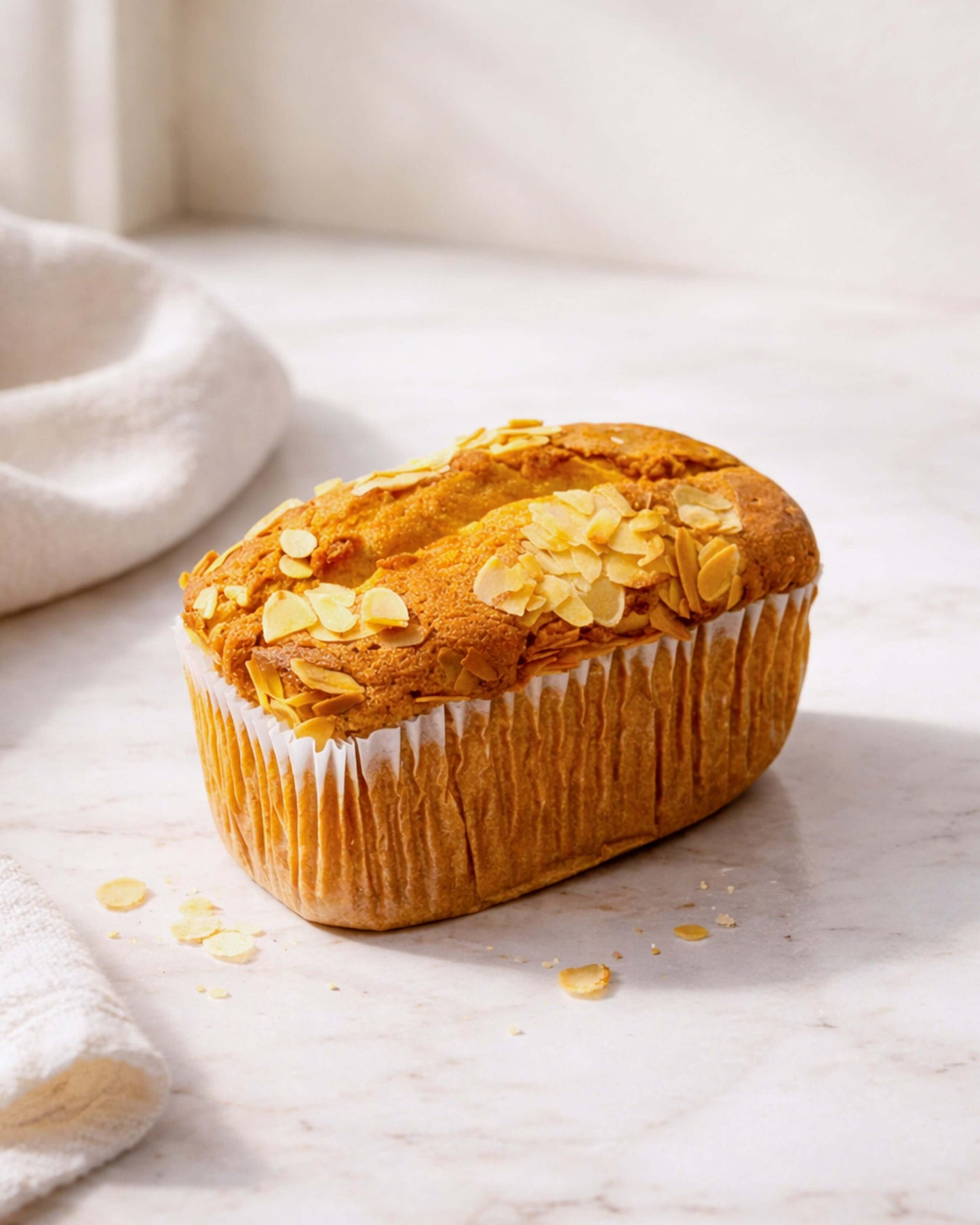 Almond Block Cake from Bonne Bouche, an almond-style bakery cake for tea breaks, sharing and simple treats.