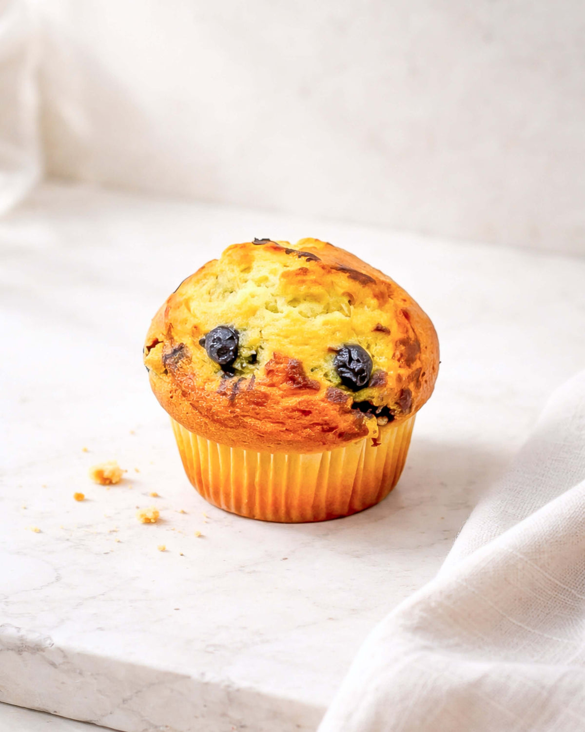 Blueberry Muffin from Bonne Bouche, a soft fruit muffin for breakfast, coffee breaks and local London orders.