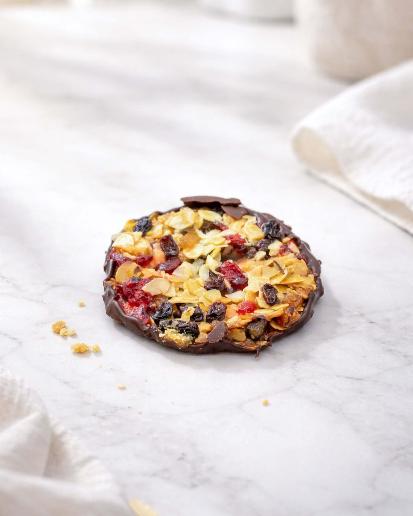 Florentine Big biscuit with caramelised nuts and fruit by Bonne Bouche London