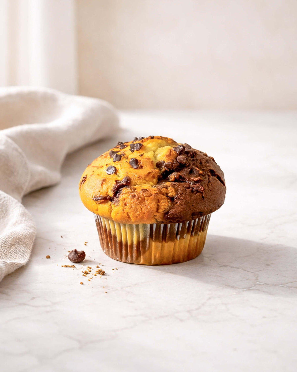 Marble Muffin from Bonne Bouche, a soft chocolate and vanilla muffin for breakfast, snacks and coffee breaks.