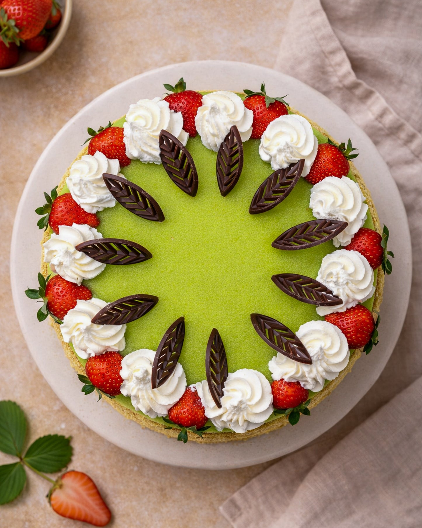 Banana Strawberry Gateau