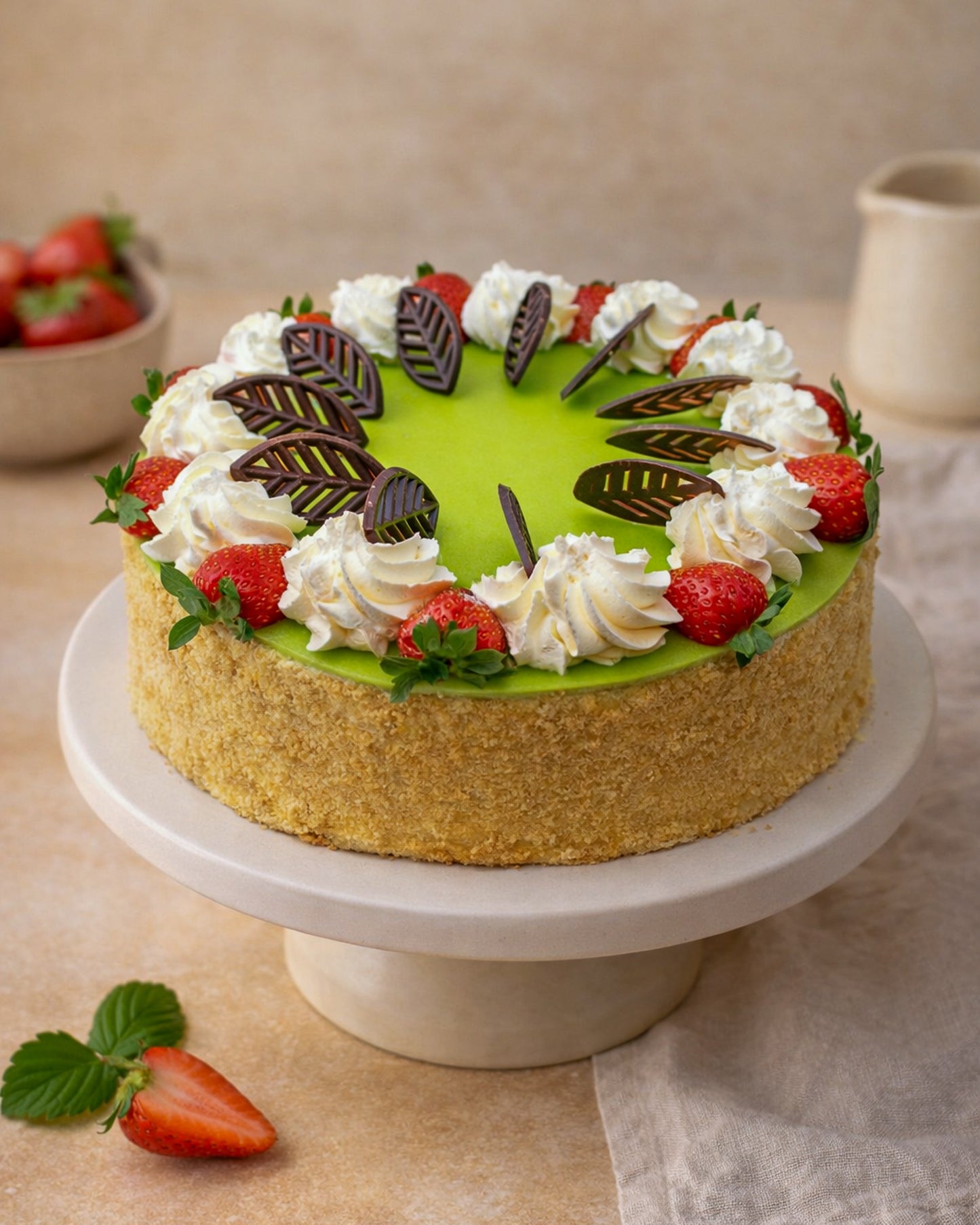 Banana Strawberry Gateau