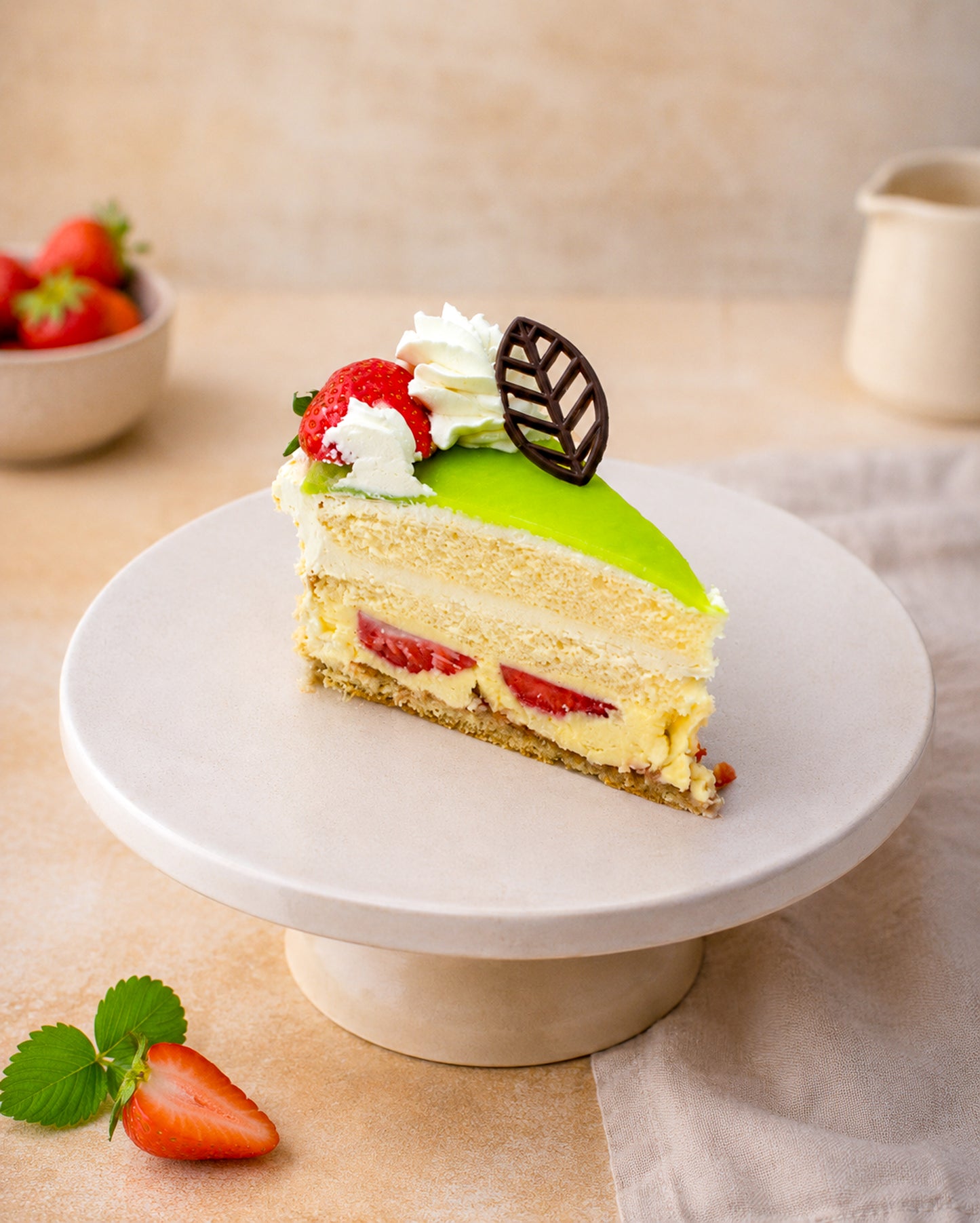Banana Strawberry Gateau