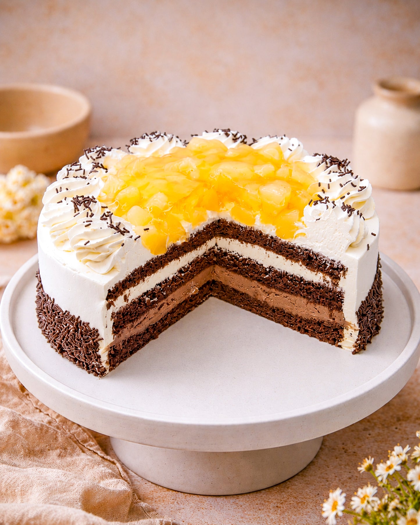 Chocolate Pear Gateau