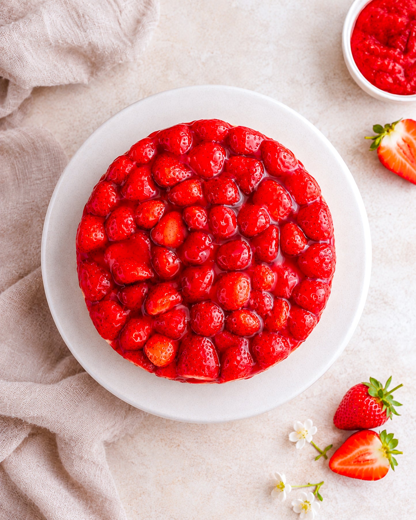 Strawberry Flan