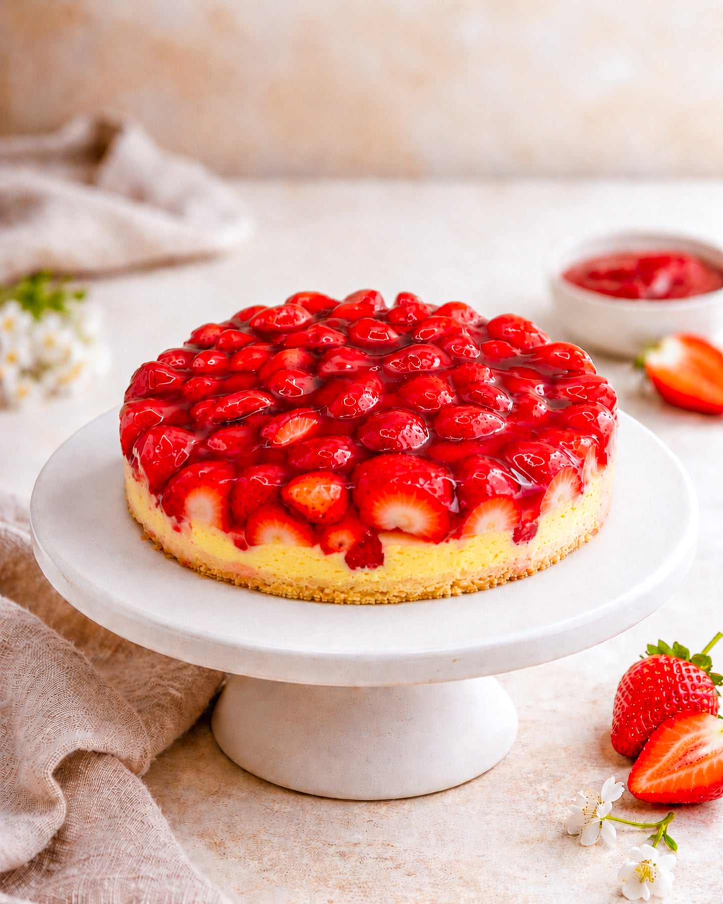 Strawberry Flan